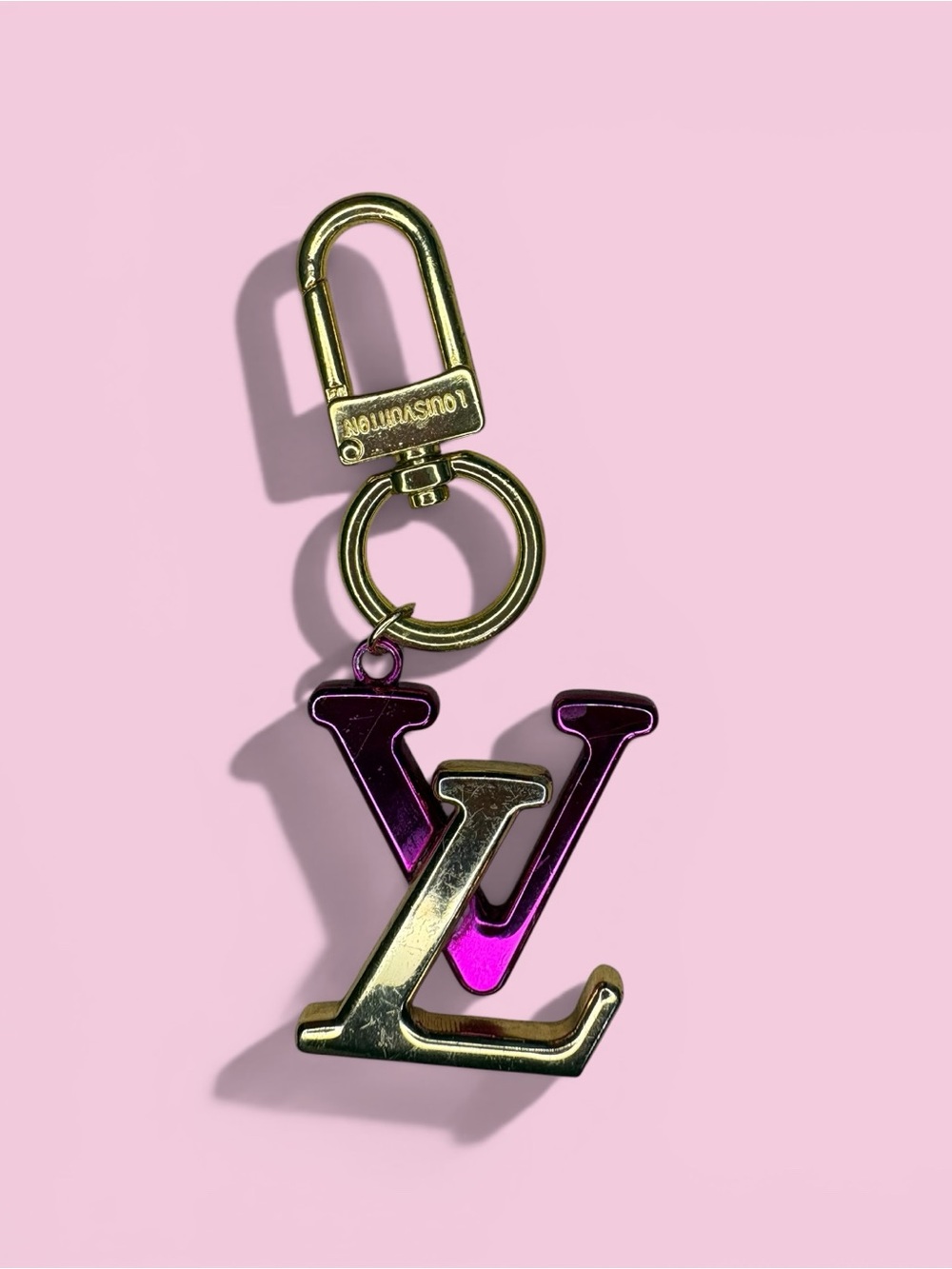 2 Authentic Louis Vuitton charm & Key chain upcycled with Bag Charm Keychain